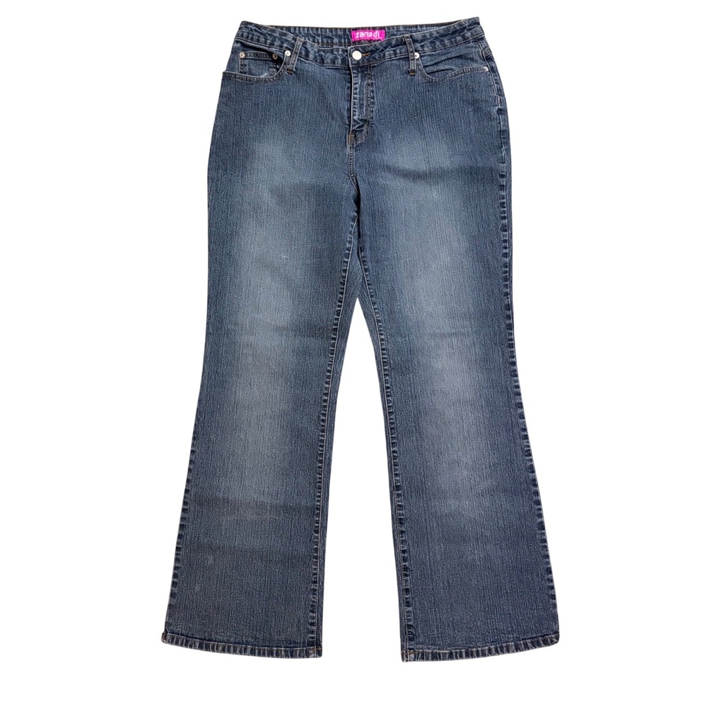 Zana-Di Jeans Womens 20 Blue Medium Wash Bootcut Stretch Denim Pants RN Y2K